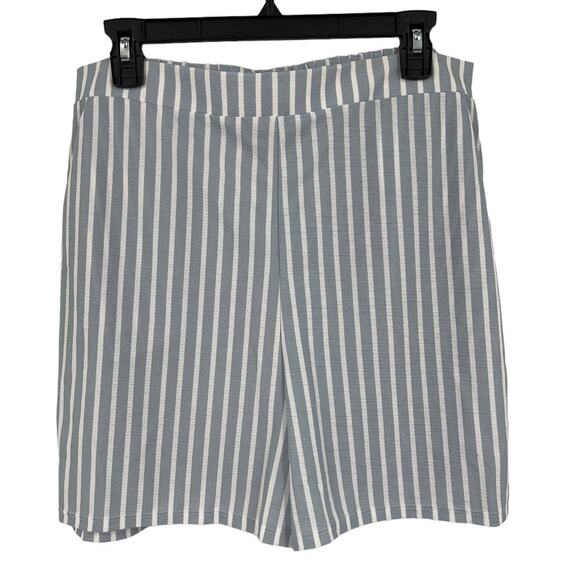 Asos Design shorts tall flippy textured blue stripe size 12 - Picture 1 of 3